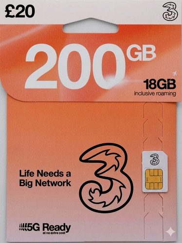 Scheda sim economica three - sim, g