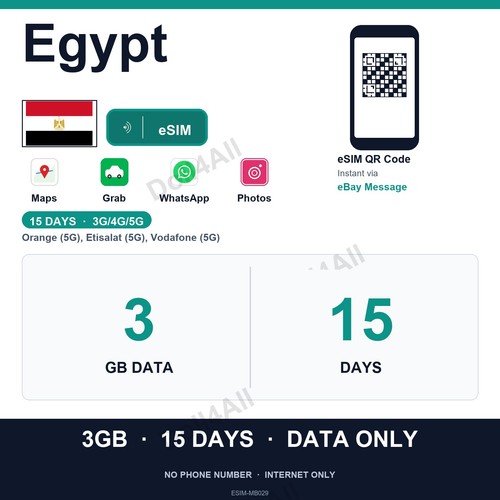 Egypt esim 3gb - esim, 15day